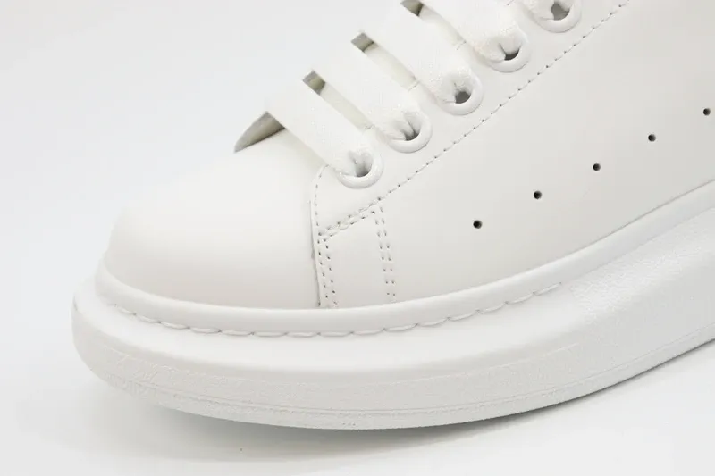ALEXANDER MCQUEEN LEATHER PLATFORM TRAINERS SNEAKERS-LASER REPLICA
