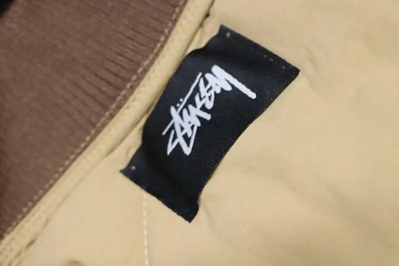 Stussy Black 8-Ball Zip-up Puffer Jacket