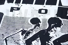 Printed graphic on the front of the clothes