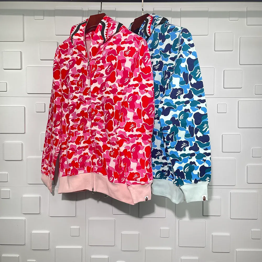 BAPE ABC Shark Full Zip Hoodie Pink/Blue