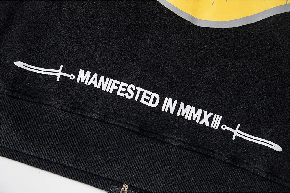 Printed graphic on the front of the clothes
