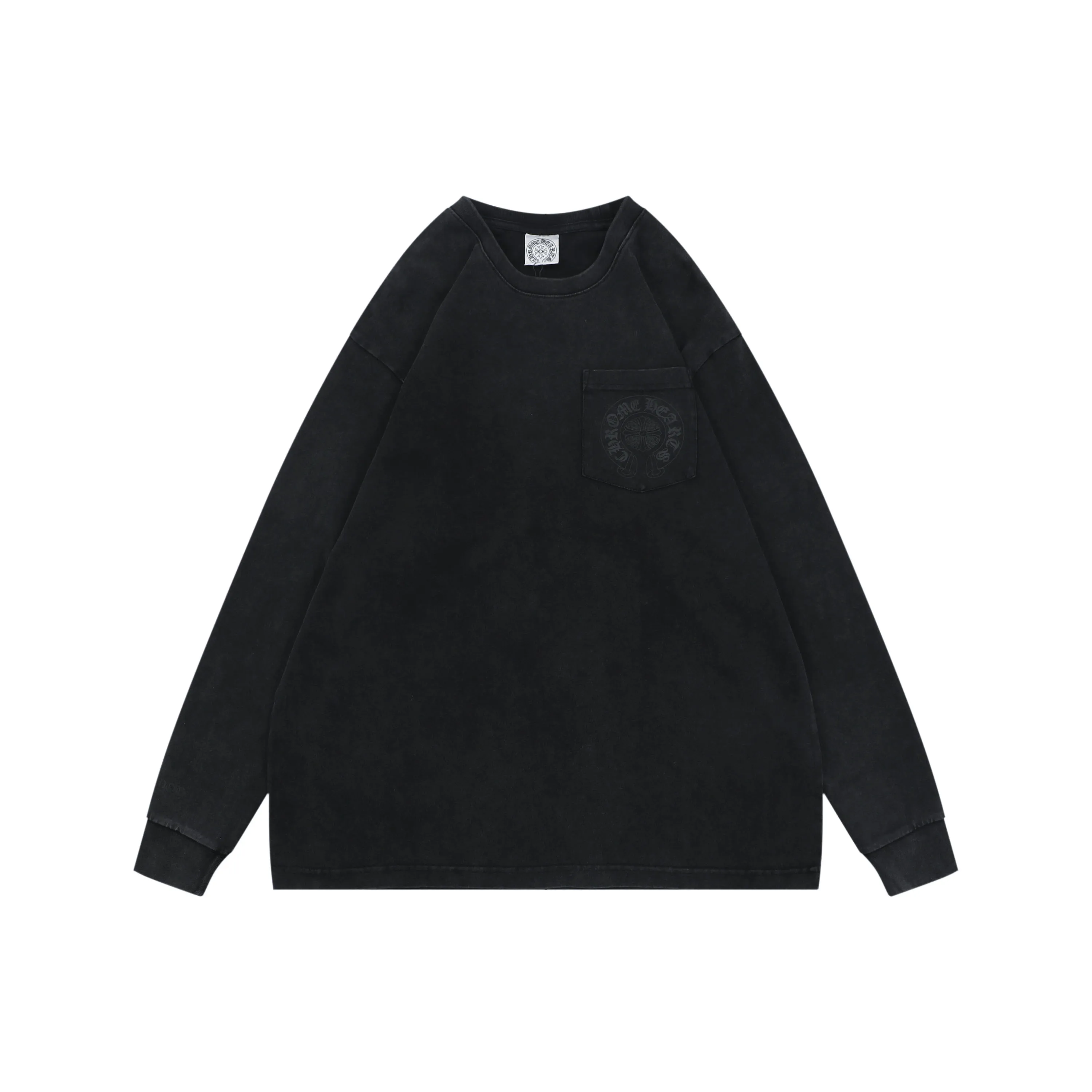 CH Shadow Cross Print Washed Long-Sleeve T-Shirt