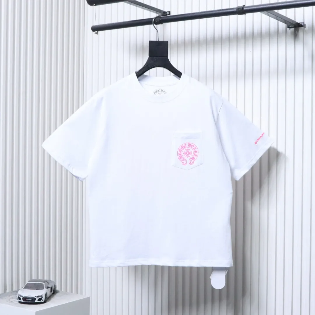 CH Pink Pocket Logo Embroidered T-Shirt