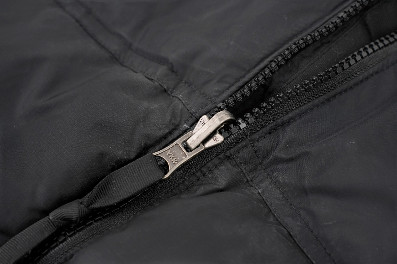 Black puffer jacket on display