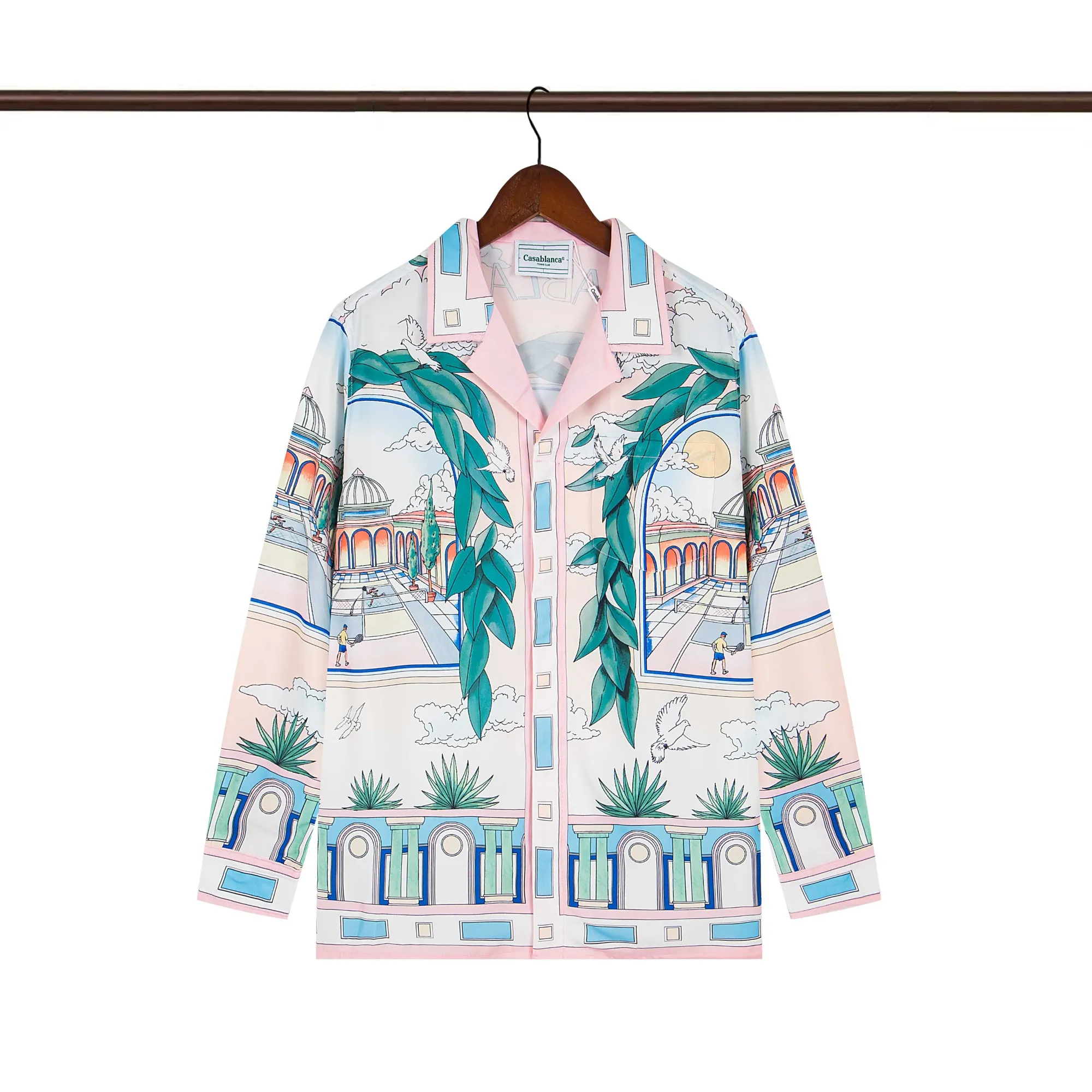 C-Blanca Tennis Club Architectural Silk Shirt