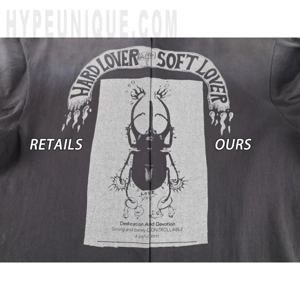 Printed graphic on the back of the garment