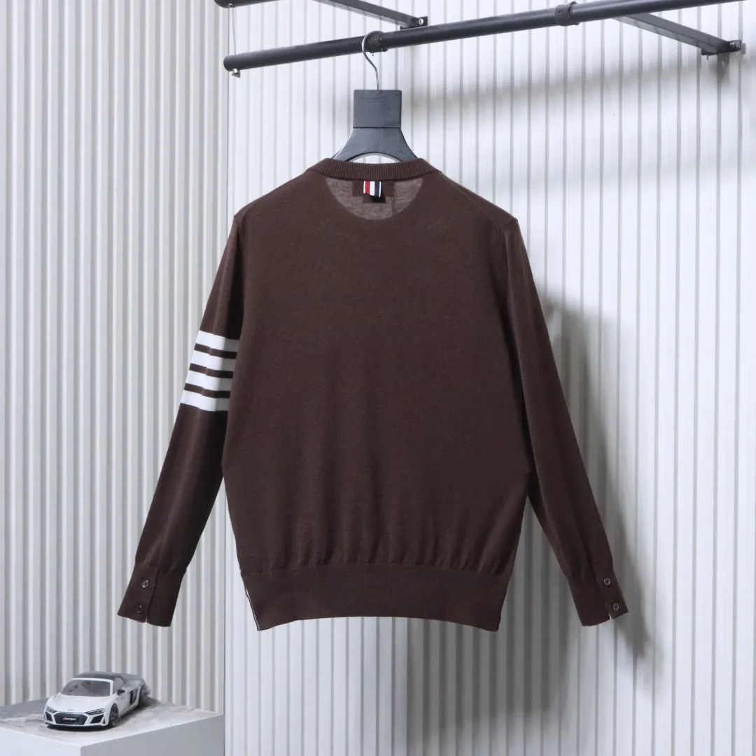 Back TB Superfine Merino Wool Crewneck Sweater