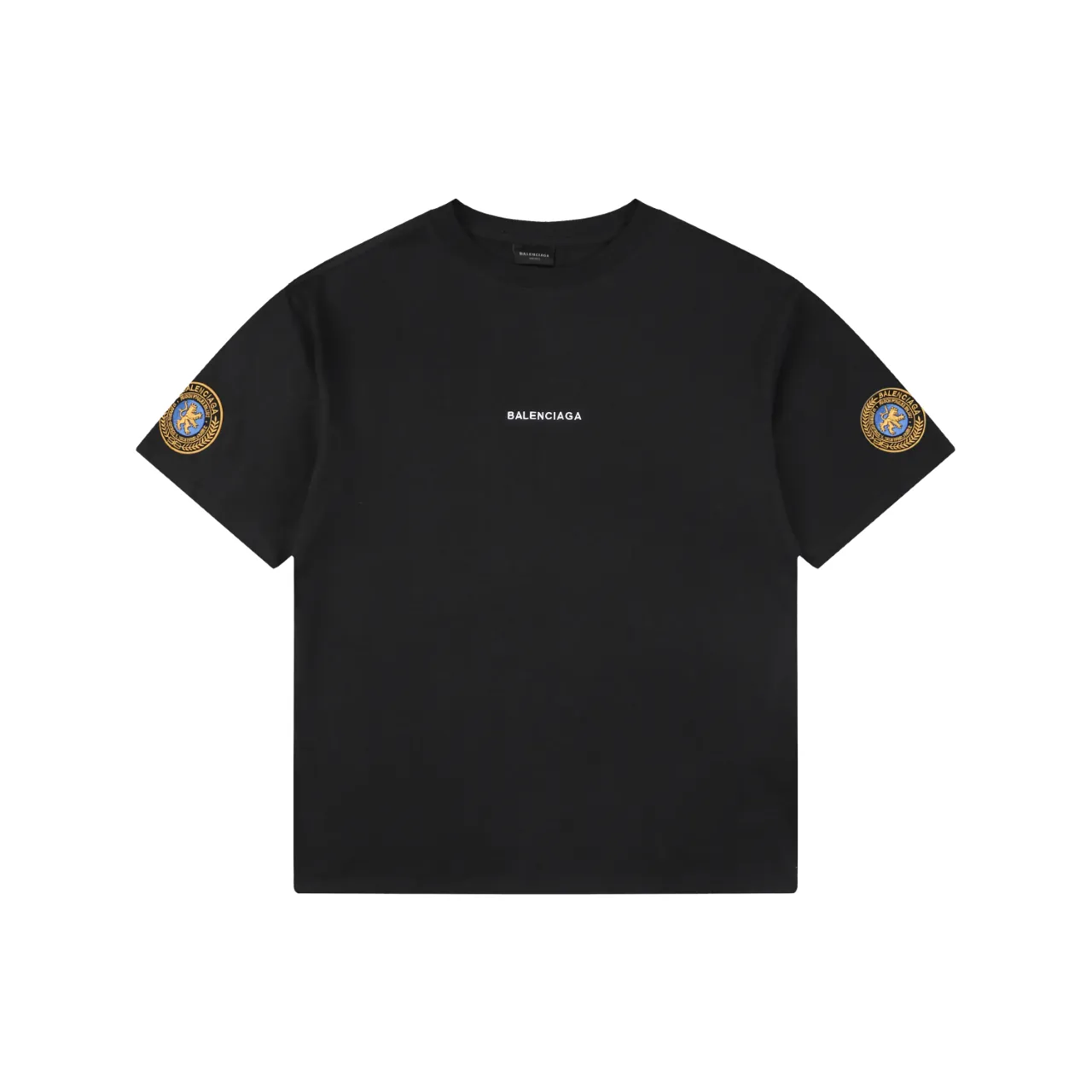 Double Lion Crest Patch Embroidered T-Shirt
