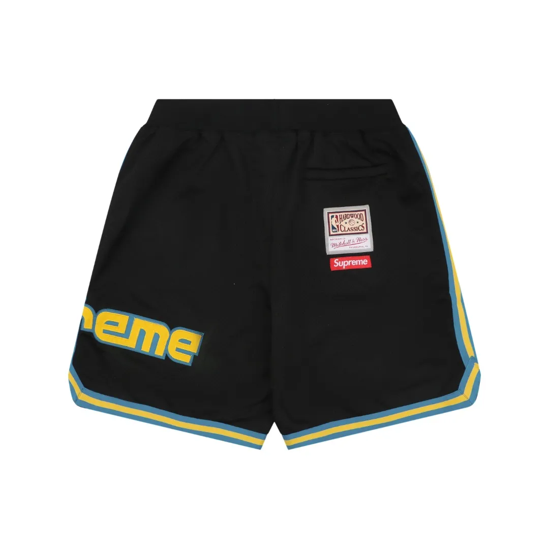 Back Sup Denver Nuggets Side Stripe Embroidered Basketball Shorts