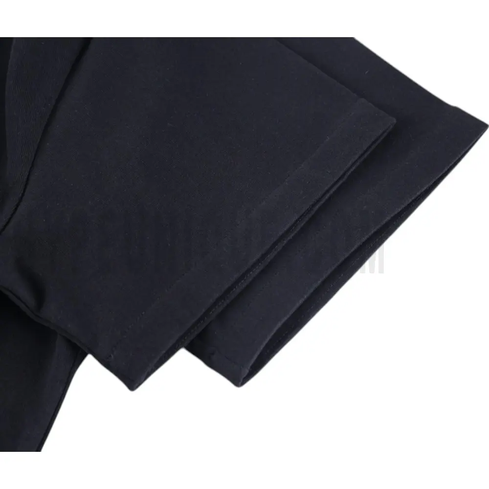 The sleeves of the black clothes