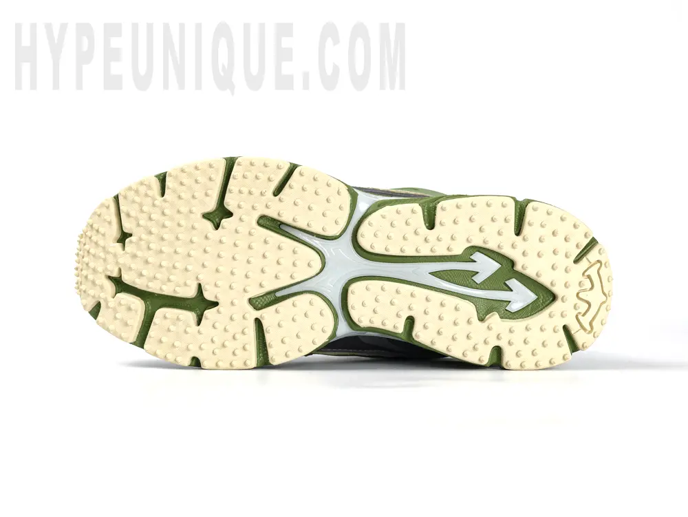 the beige outsole