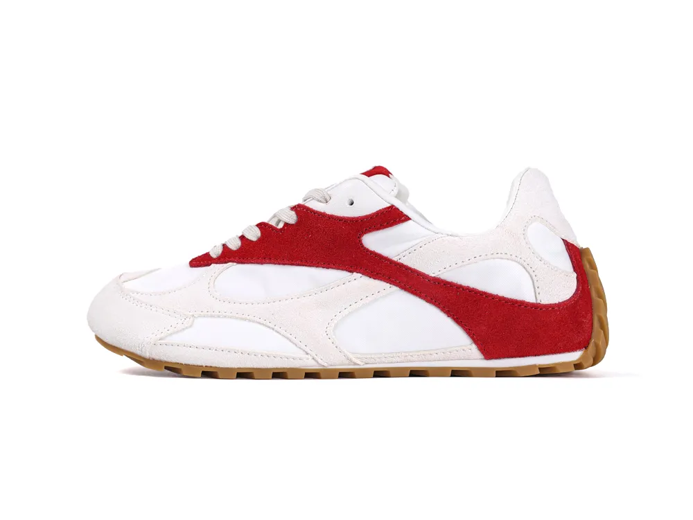 BV Orbit Flash Sneakers Optic White & Cardinal Red Left Side View