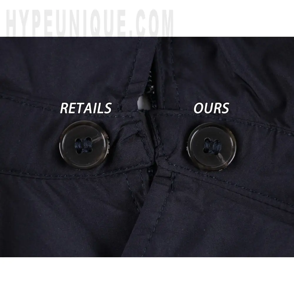 Close-up of clothing button details