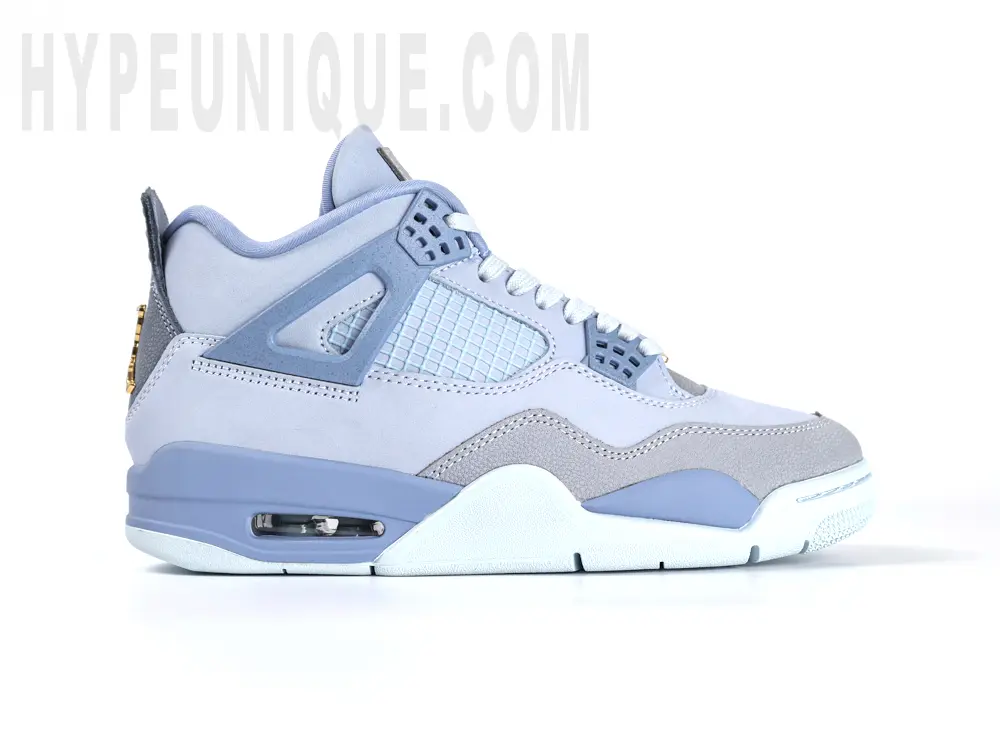 the light blue shoe