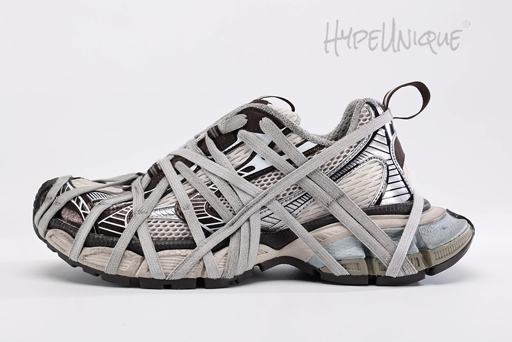 Chunky Mesh Sneakers Brown/Grey/Beige