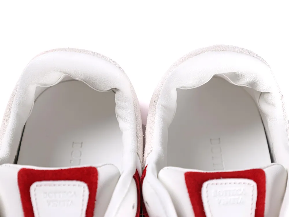 BV Orbit Flash Sneakers Optic White & Cardinal Red Tounge Details