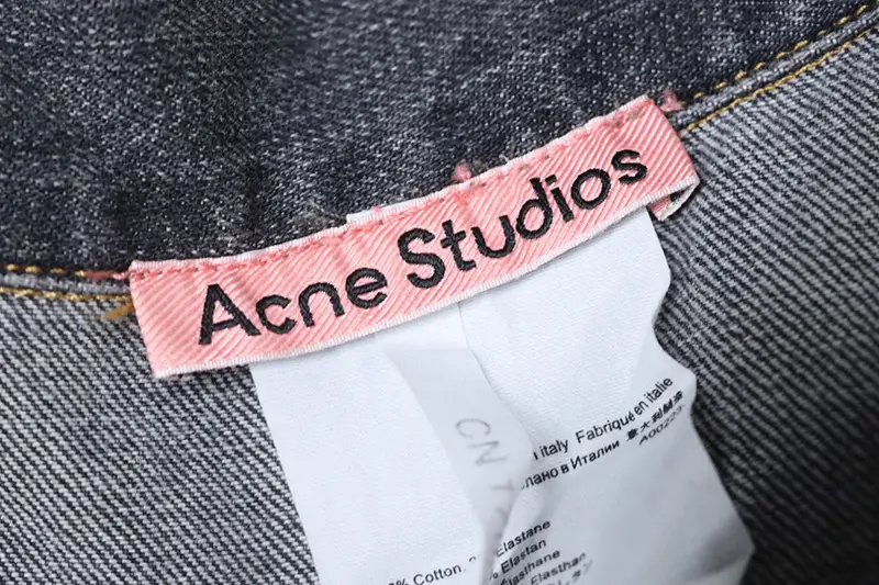Acne Washed Ink-Splashed Denim Jacket