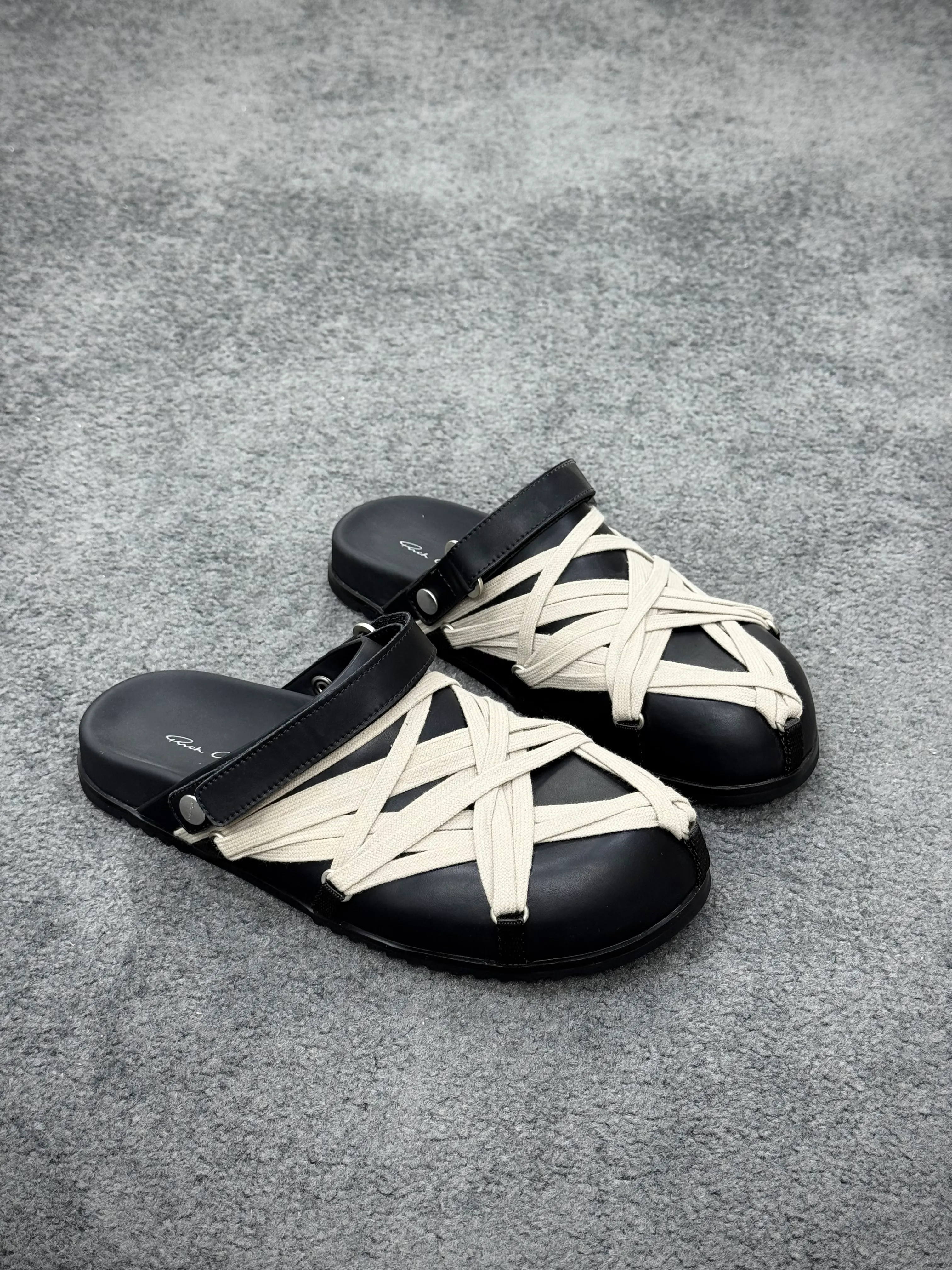 R 0wens Hollywood Strap Spartan Geth Slide Sandals “Black/Milk”