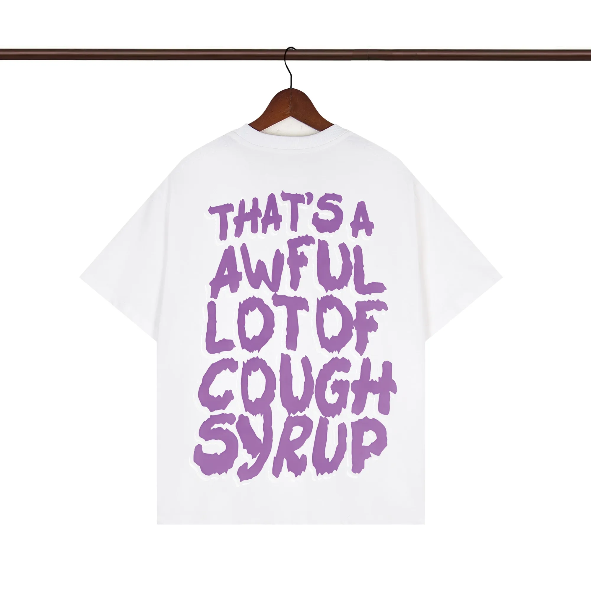 Back of That's A Awful Lot Of Cough Syrup Scream Ghostface Graphic T-Shirt color White