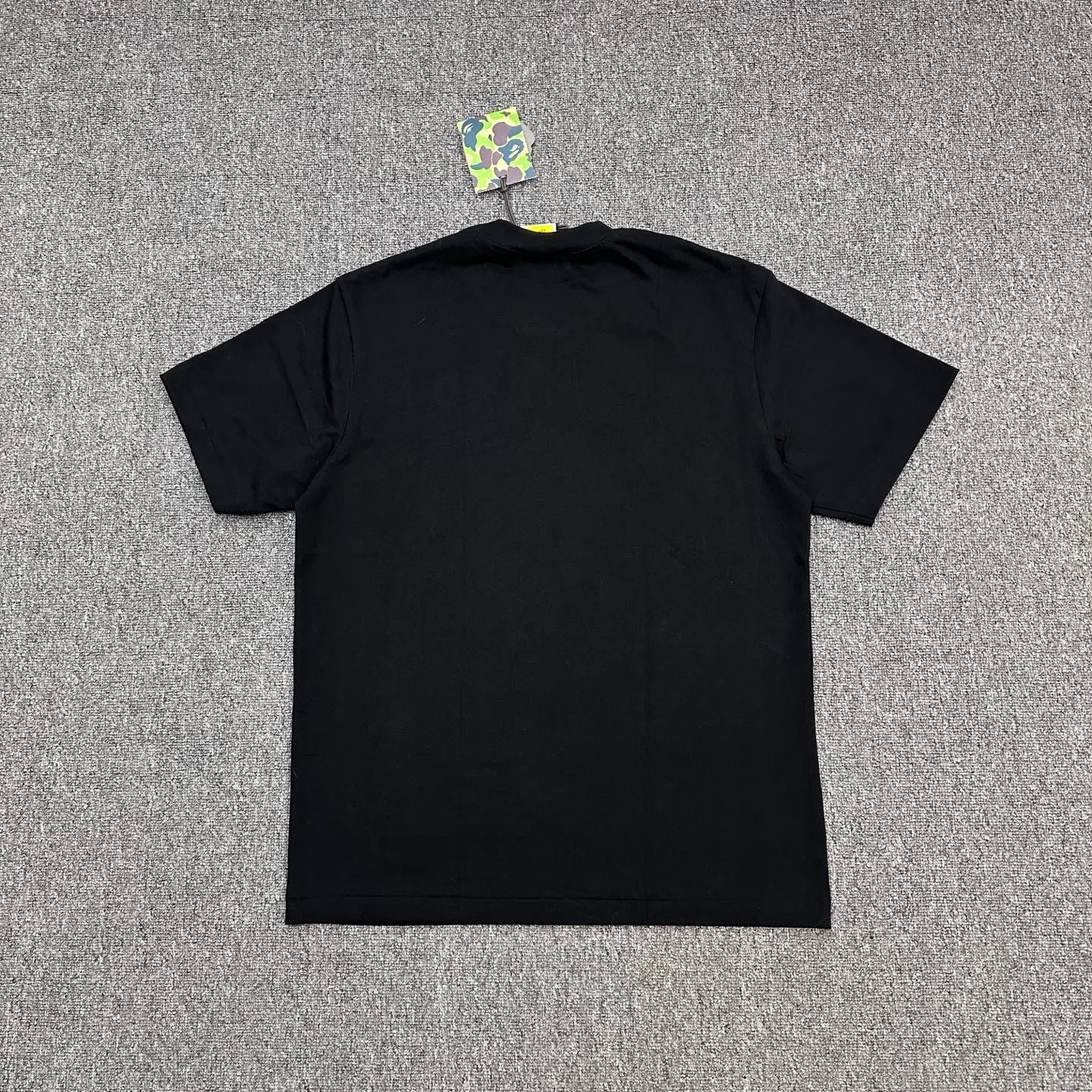 Back of BAPE SS26 Colorful Classic Camouflage Small Head Print T-Shirt Color Black