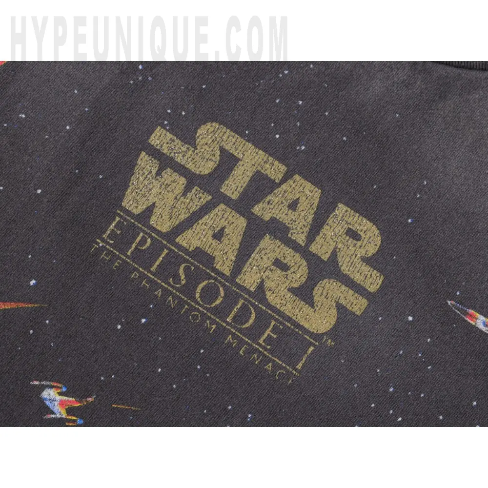 Printed graphic on the back of the garment