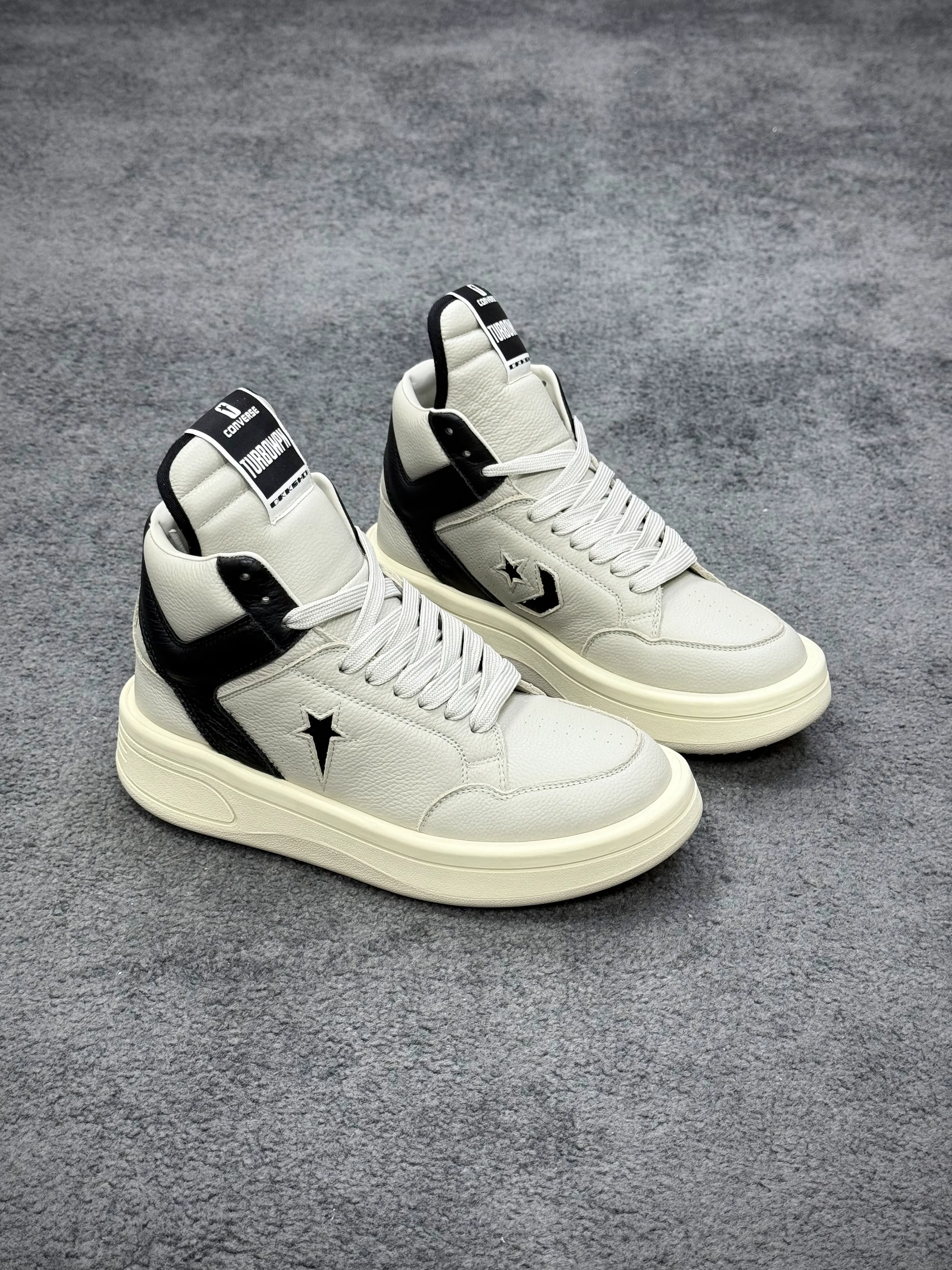 Cnvrs x R 0wens DRKSHDW TURBOWPN Mid “Pelican Grey”
