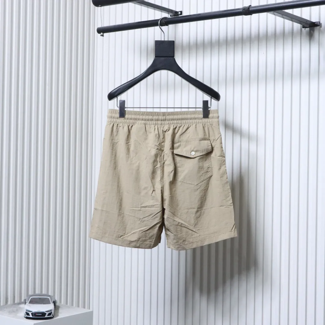 Back of RL x BEAMS Embroidered Pony Swim Shorts Color Khaki