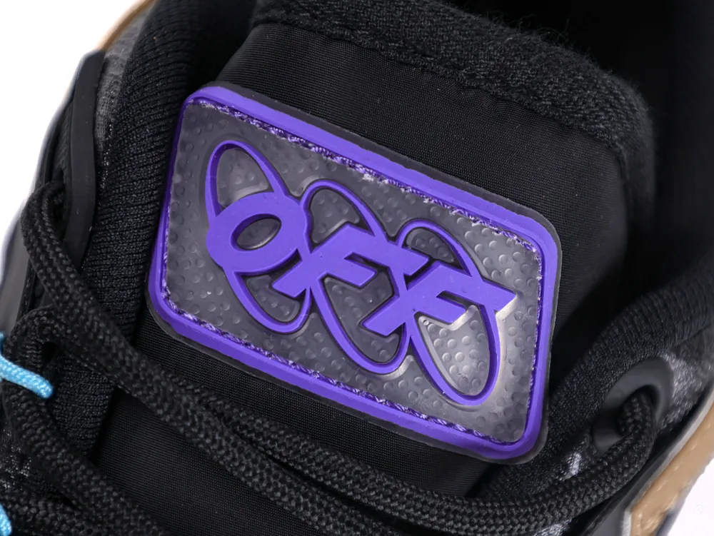 Off-White Odsy 2000 Sneakers Black Purple Logo Patch Detail