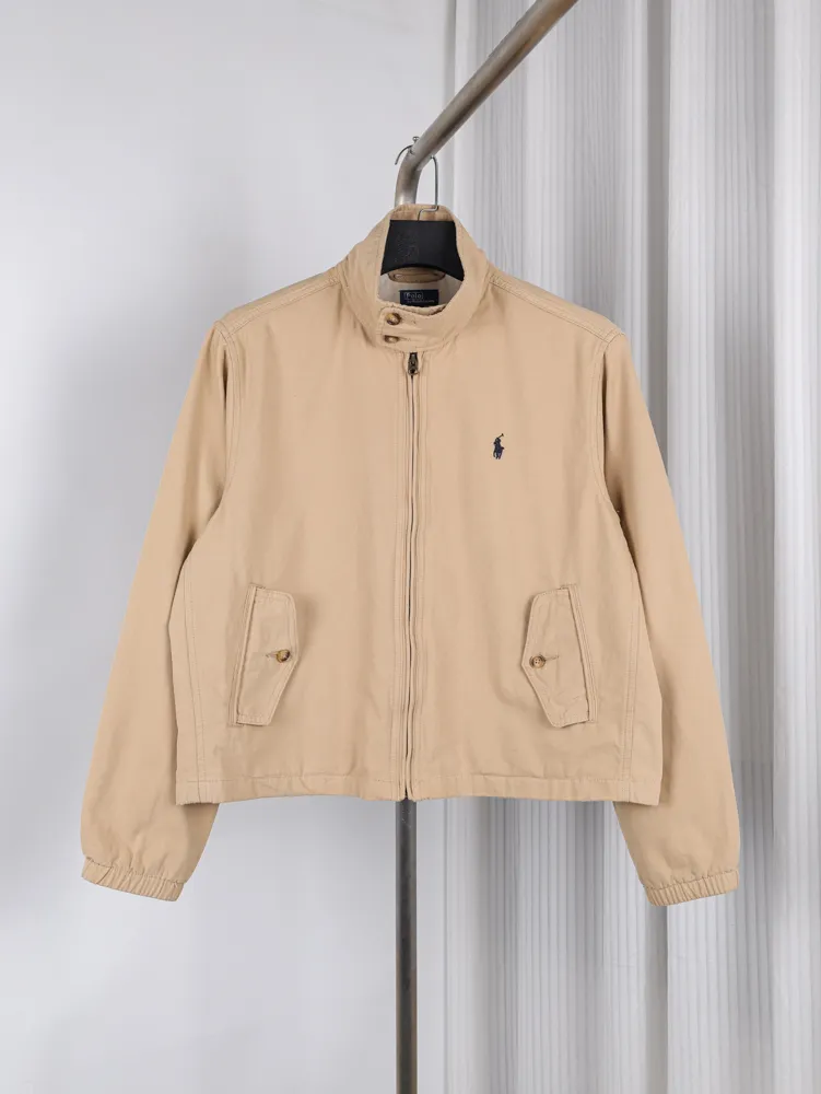 RL Cropped Cotton Zip Jacket