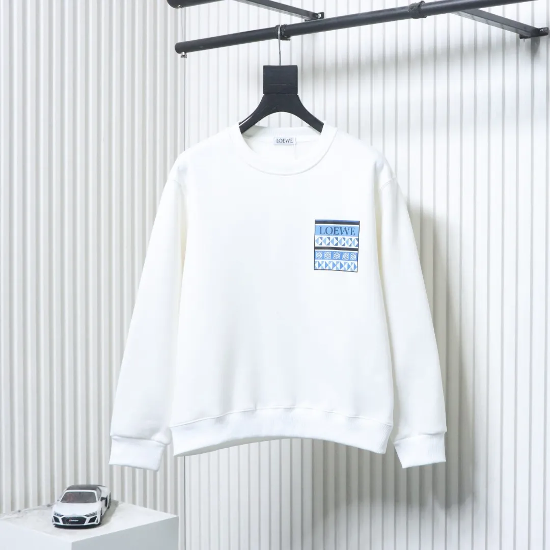 Faux Pocket Print Oversized Crewneck Sweatshirt