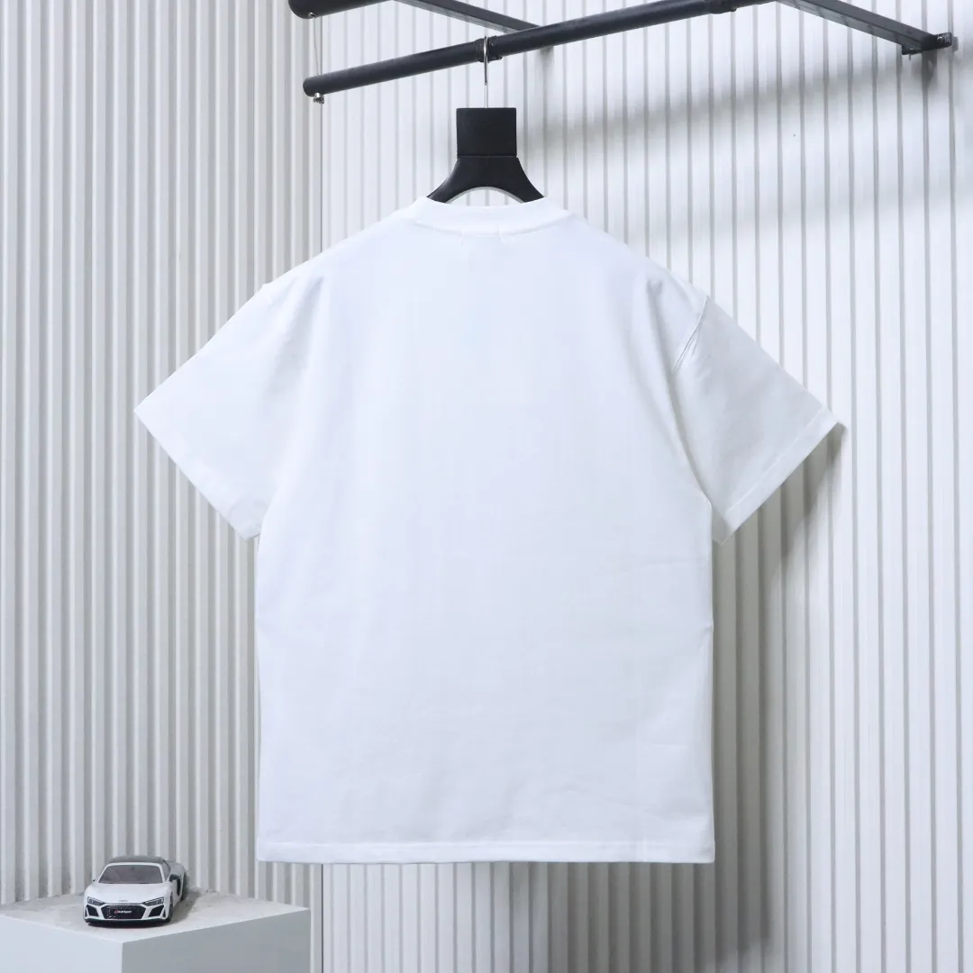 Back of Well Done Online Data Style Damaged Letter Print T-Shirt Color White
