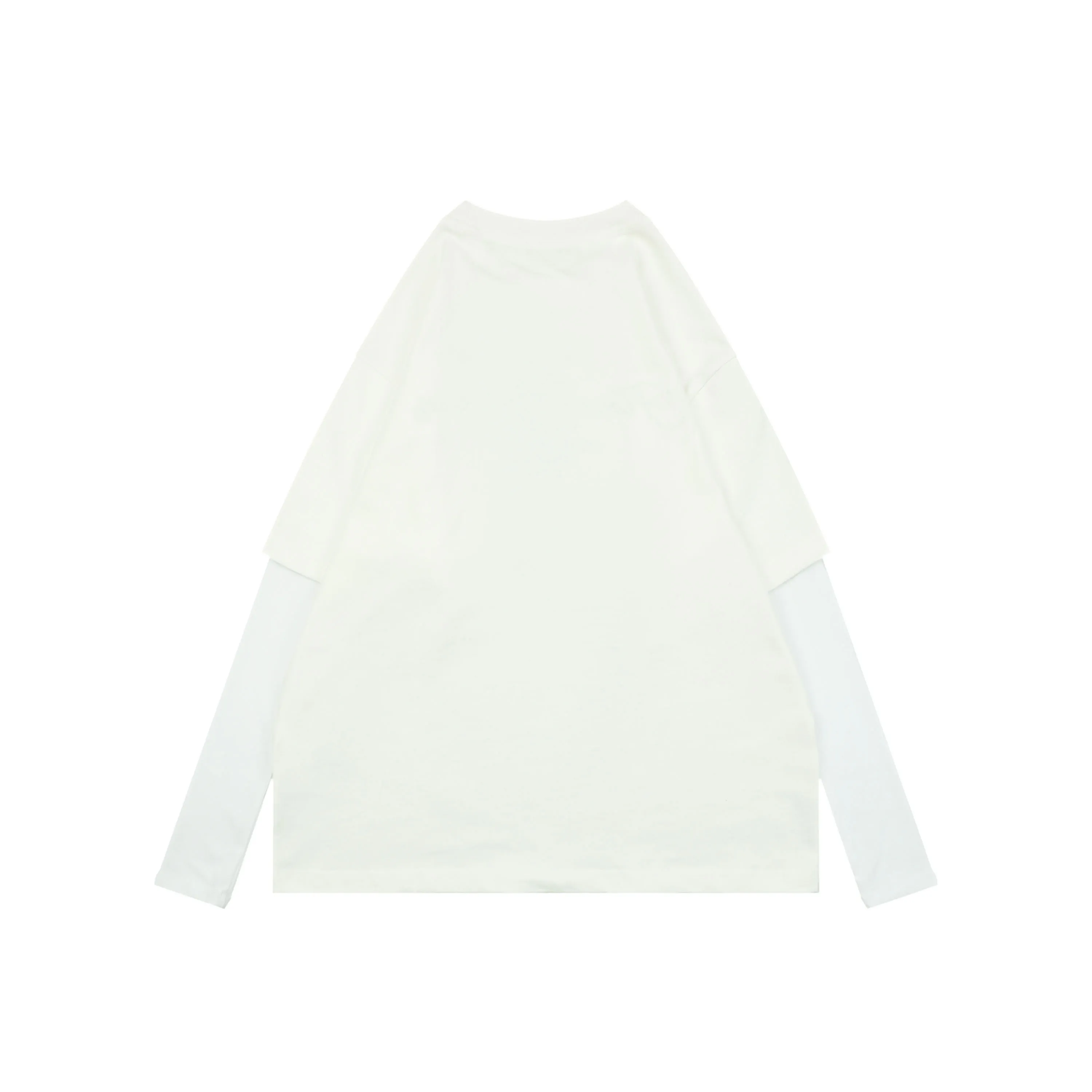 Back Acne Script Logo Embroidered Layered Long Sleeve Shirt