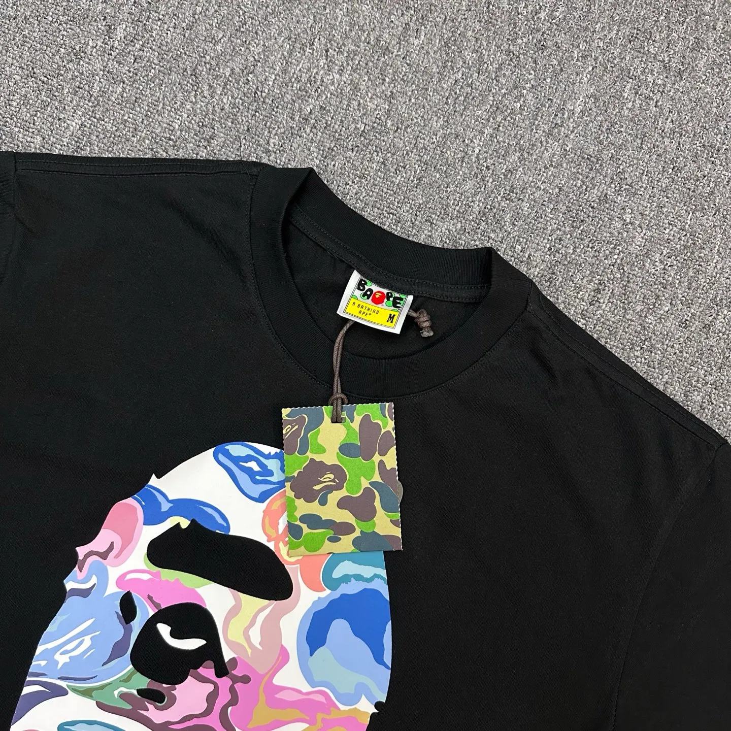 A Bathing Ape Art Camo Ape Head Graphic T-Shirt