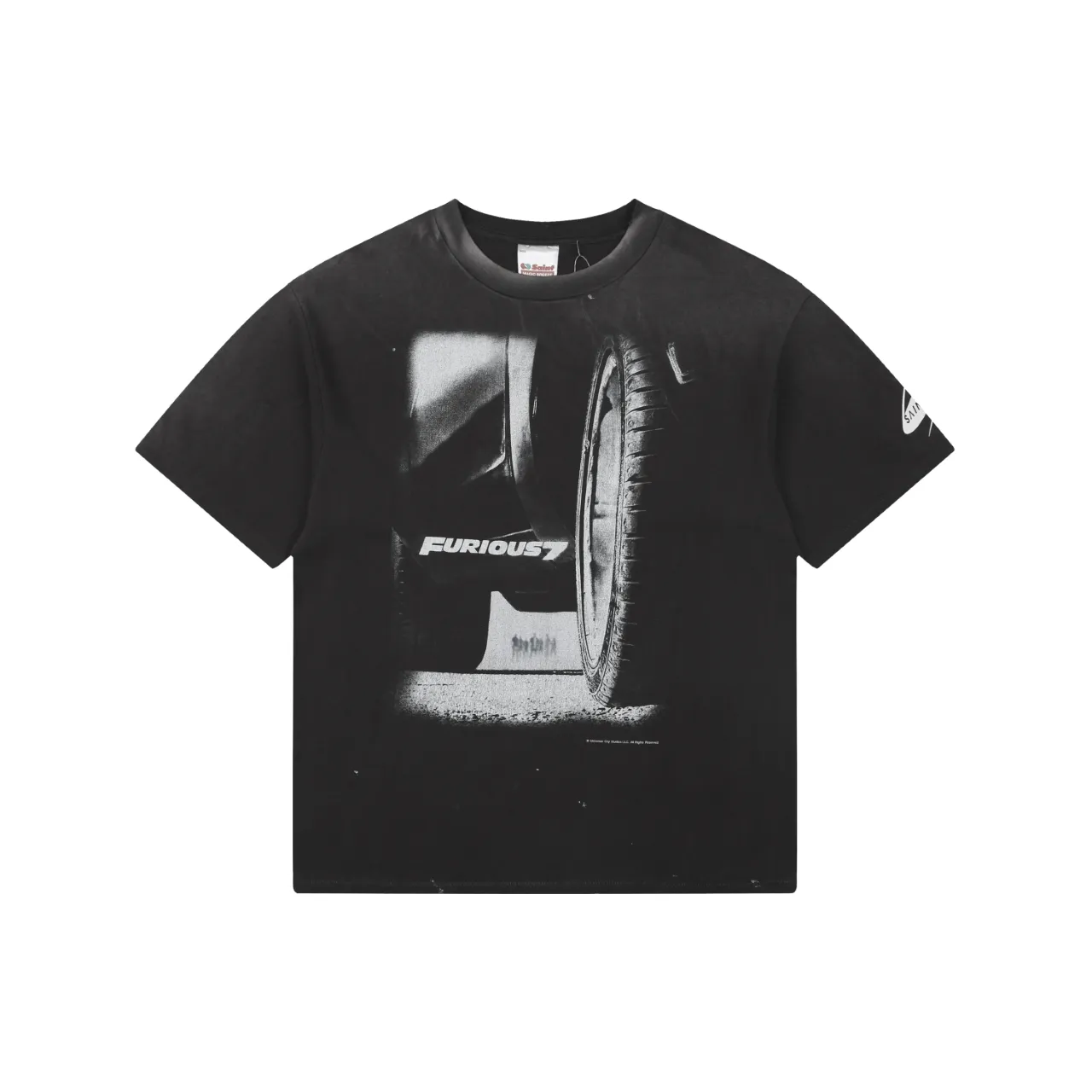 Saint Michael Fast & Furious 7 Movie Print T-Shirt