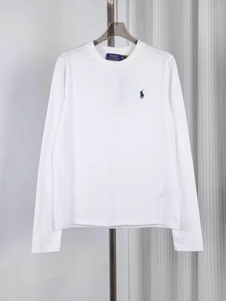 RL Pony Cotton Long Sleeve Crewneck T-Shirt