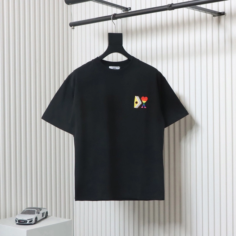 AMI Rainbow Series Embroidered T-Shirt