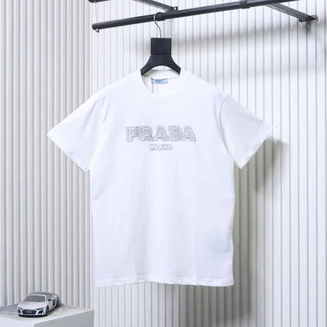 3D Foamed Gray Mist Letter T-Shirt