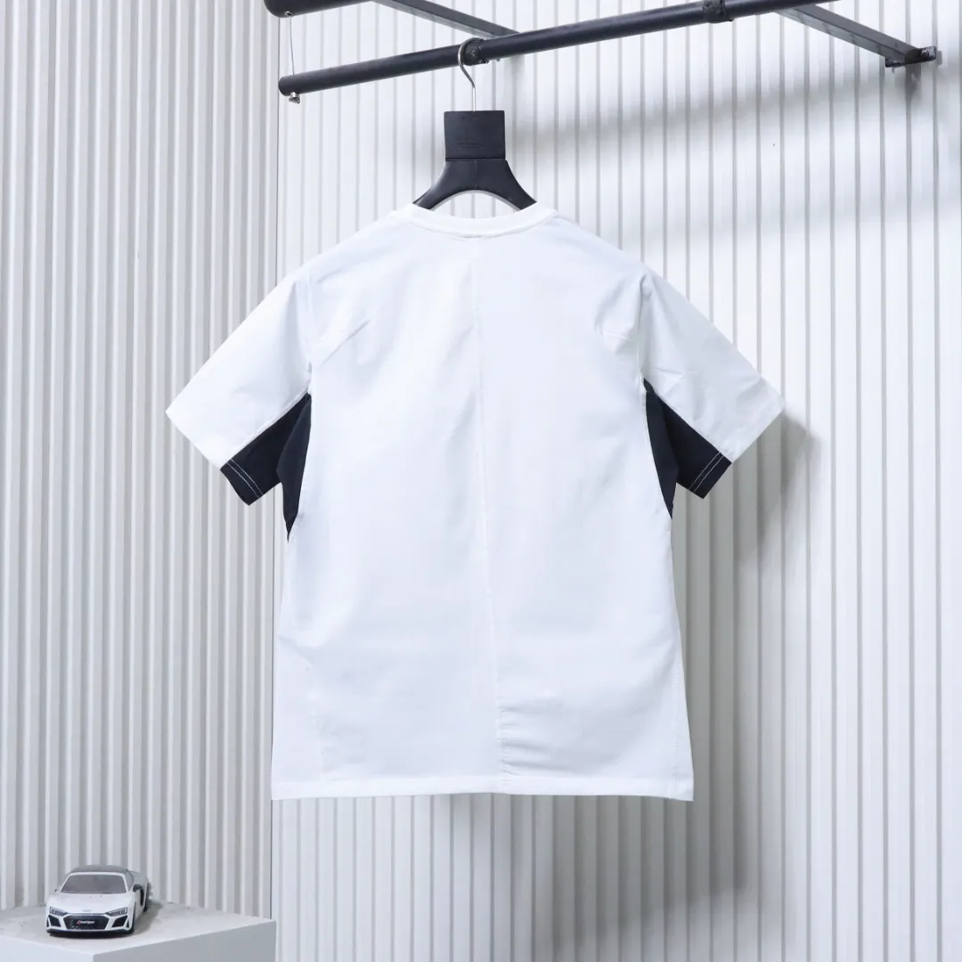 Back of Quick-Drying Crew Neck Sports T-Shirt Color White