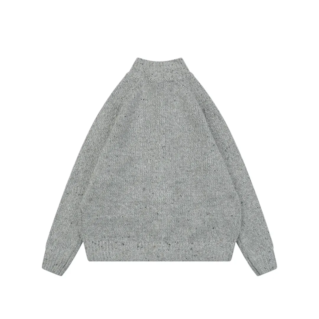 Back View RL Pony Logo Wool Blend Cardigan Sweater