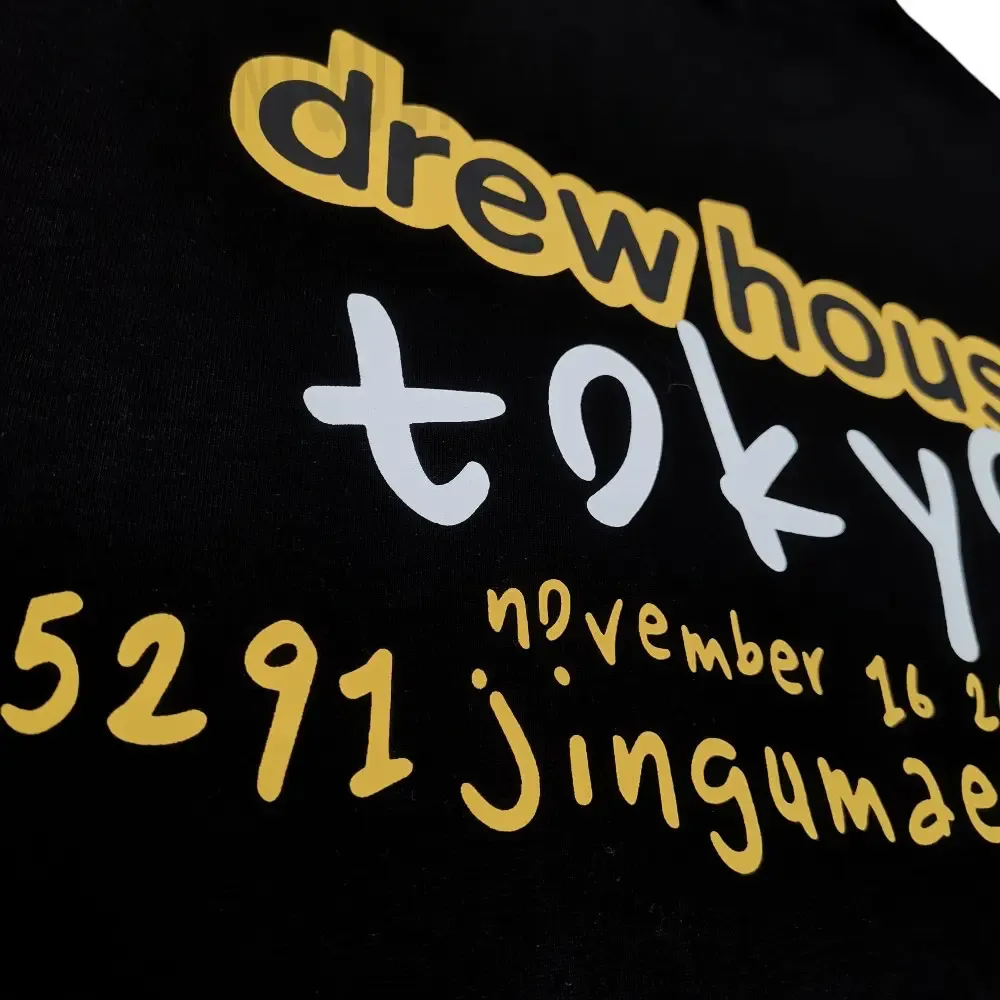 Printed graphic on the back of the garment