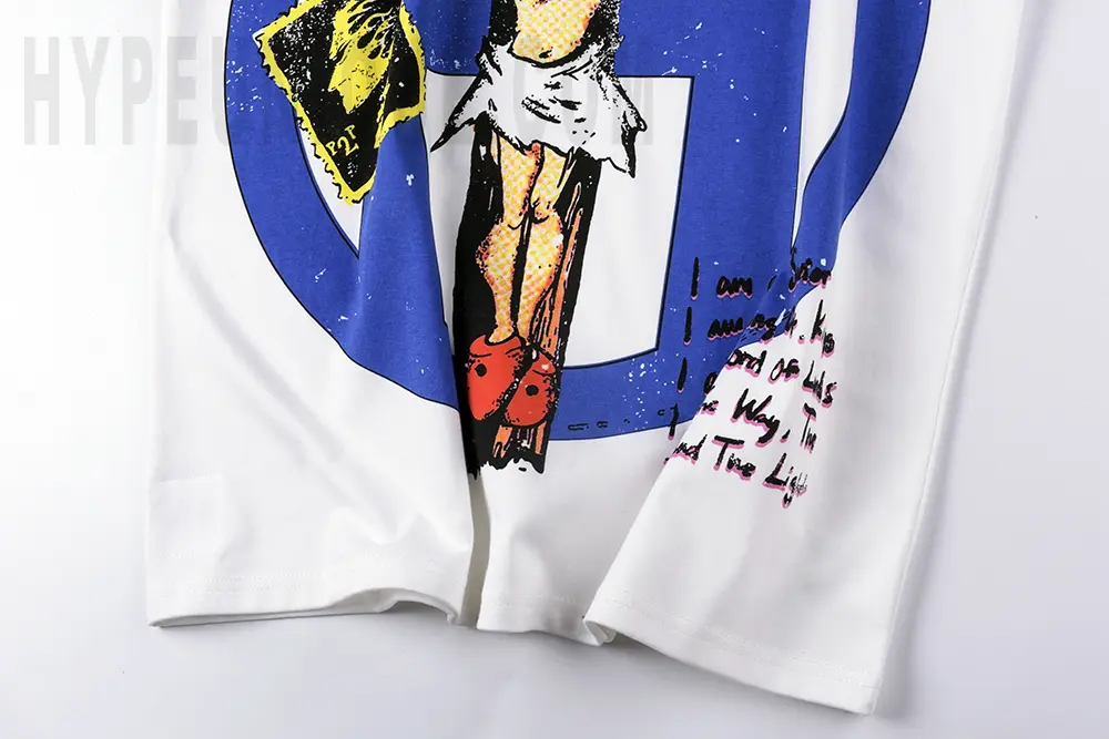 Hellstar Seditionary Savior Tee White Clothes hem, mainly showing cotton material