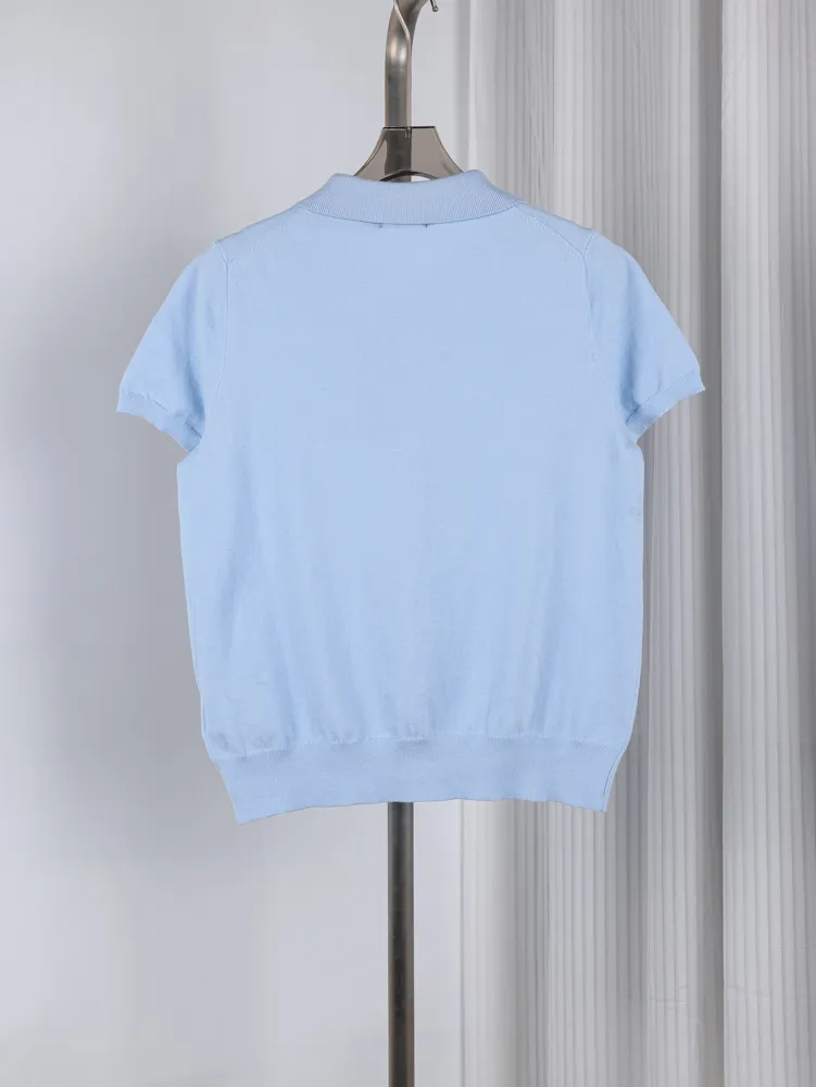 RL Pony Knit Cotton Collared Short Sleeve Polo T-Shirt