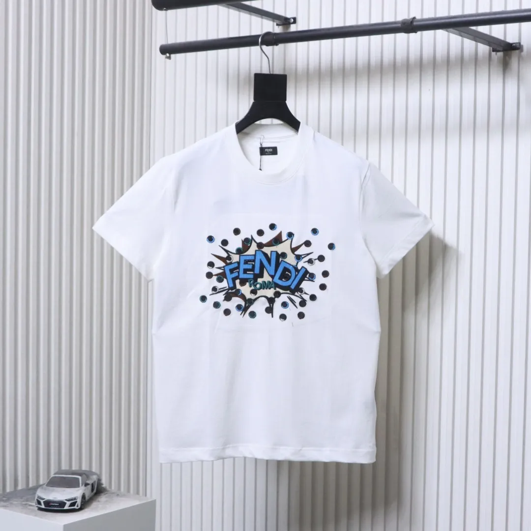 FF Explosion Polka Dot Embroidered Logo T-Shirt