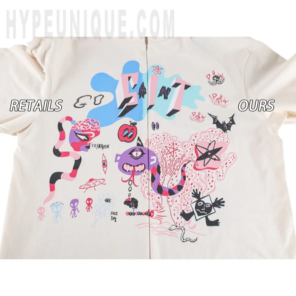 Printed graphic on the front of the garment