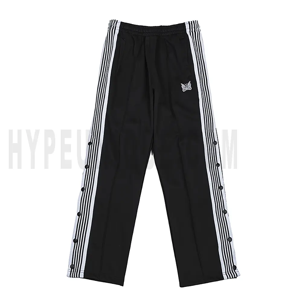 Needles Butterfly Embroidered Snap Button Pants