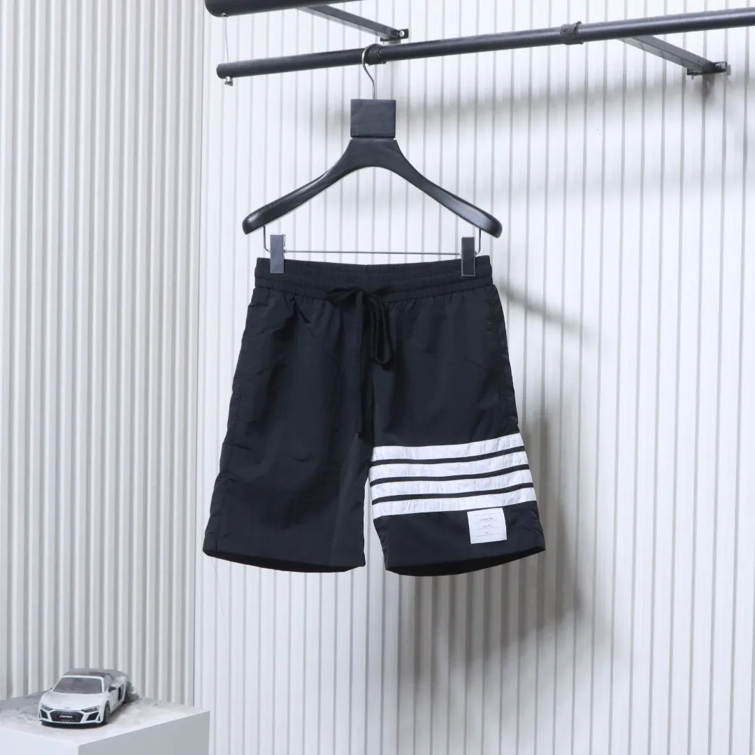 Back TB Four-Stripe Beach Shorts Quick-Dry Swim Shorts