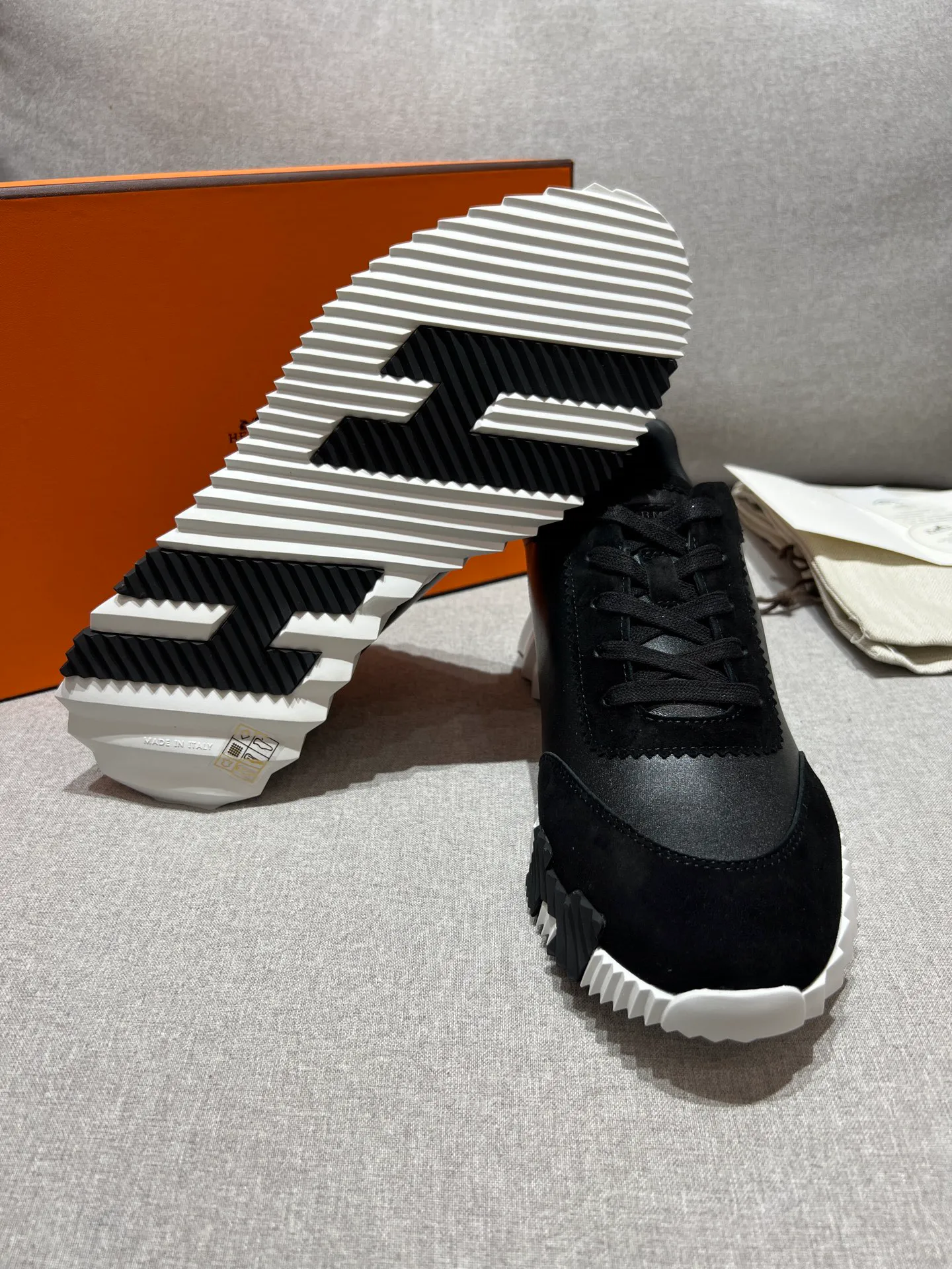 Front View and Bottom Outsole View