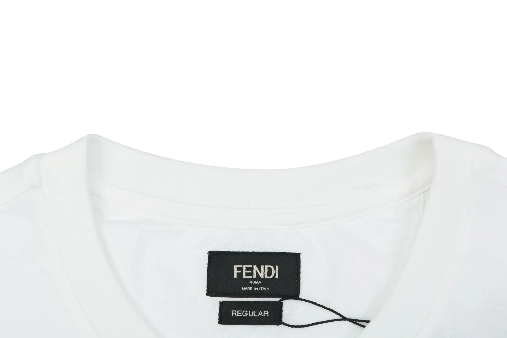 Close-up Neckline with Visible Brand Tag