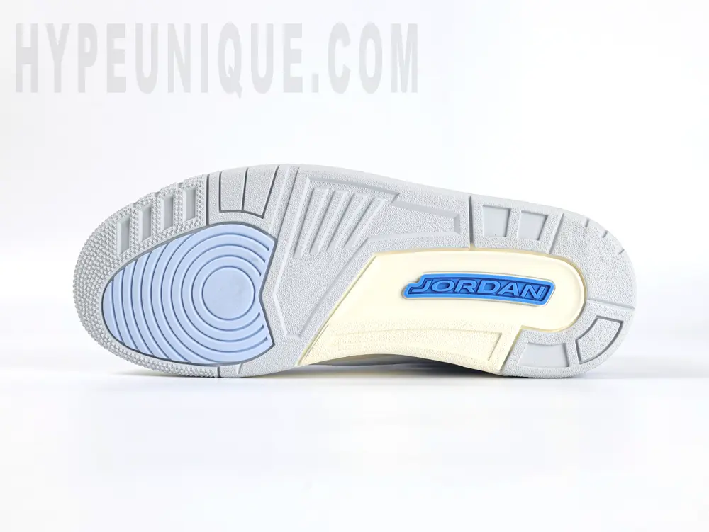 the gray and white outsole