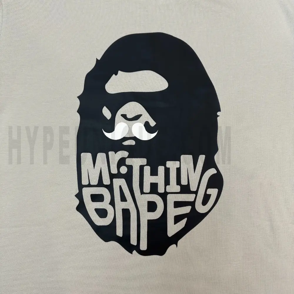 Close-up of the T-shirt print details of the front of the black clothes.